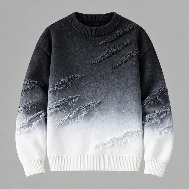 Harold | Herren Strickpullover mit Ziermuster und Rundhalsausschnitt