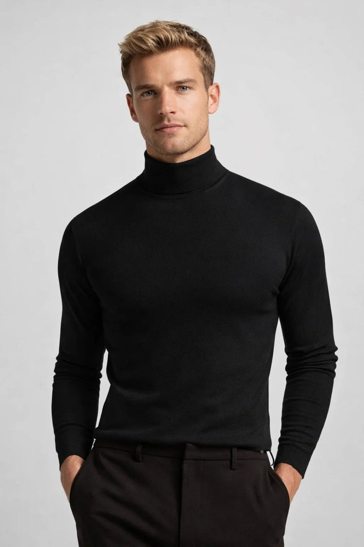 Rollkragenpullover Herren | Feinstrick | Slim Fit | Für Übergangszeit