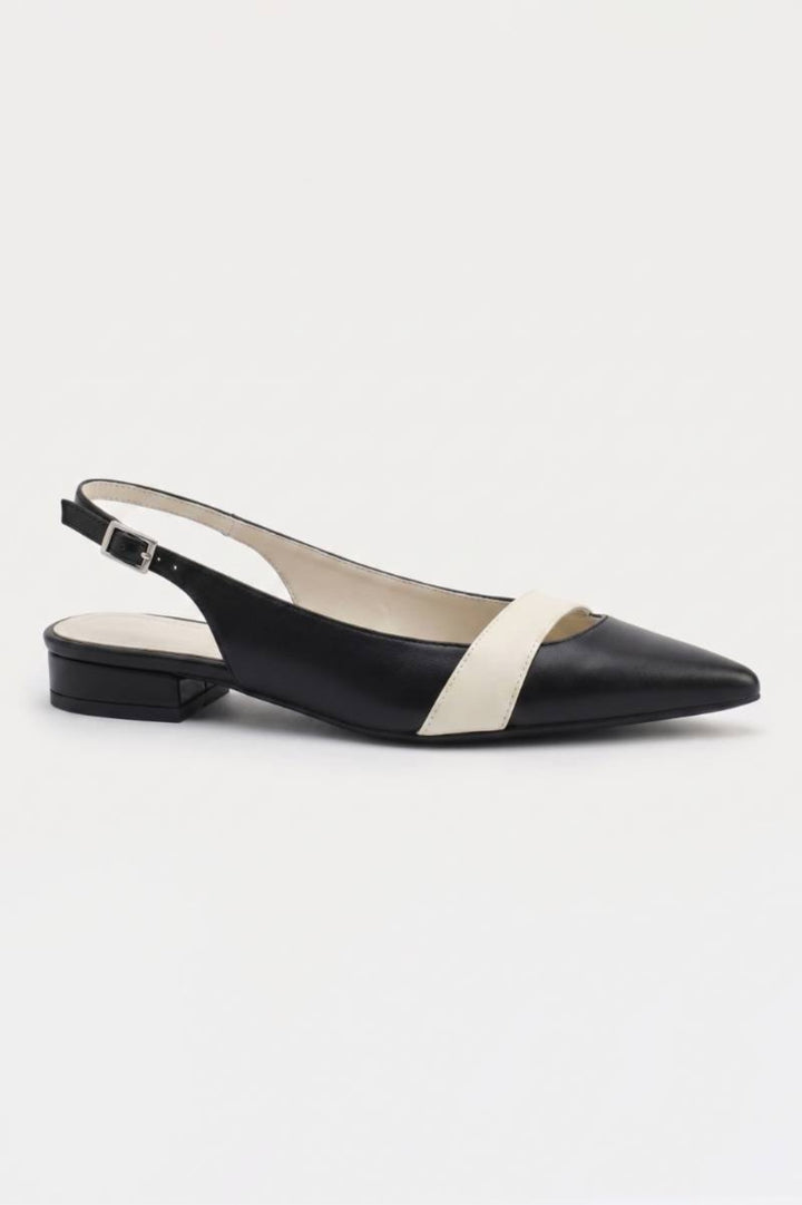 Damen-Ballerinas | Slingback &amp; spitze Zehenpartie | Nude-Beige