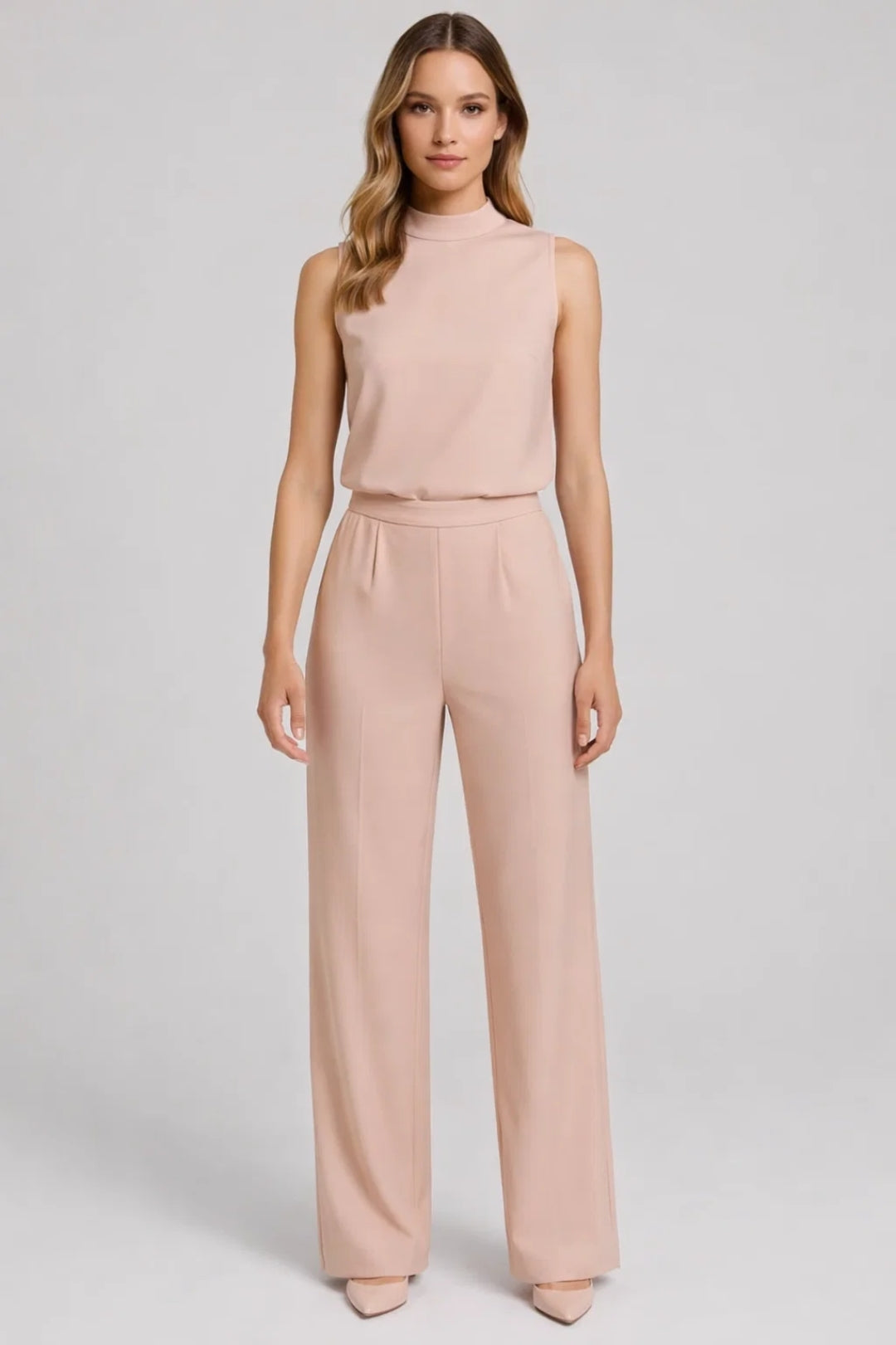 Damen-Set | Ärmelloses Top &amp; weite Hose | Elegantes