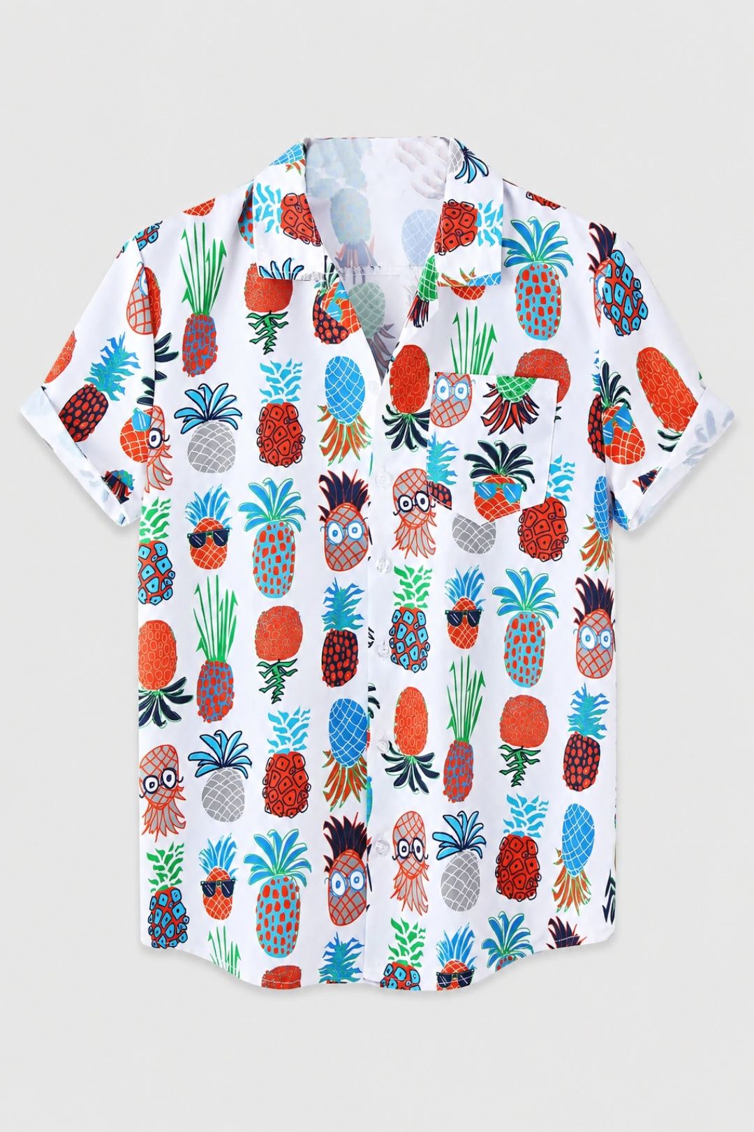 Herren Shirt | Kurzarm | Blumenmuster | Sommer