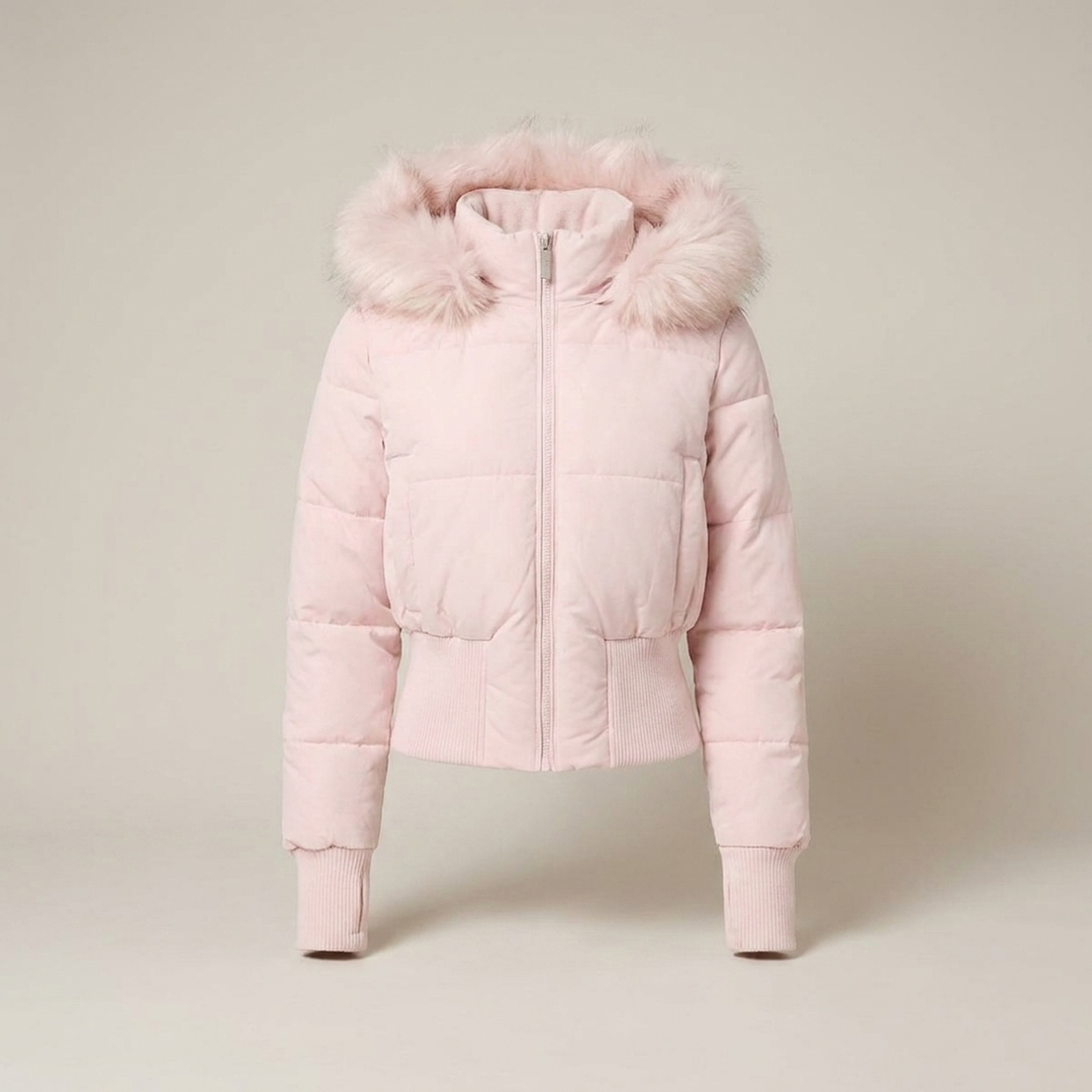Anja | Damen Kurze Kapuzen-Steppjacke