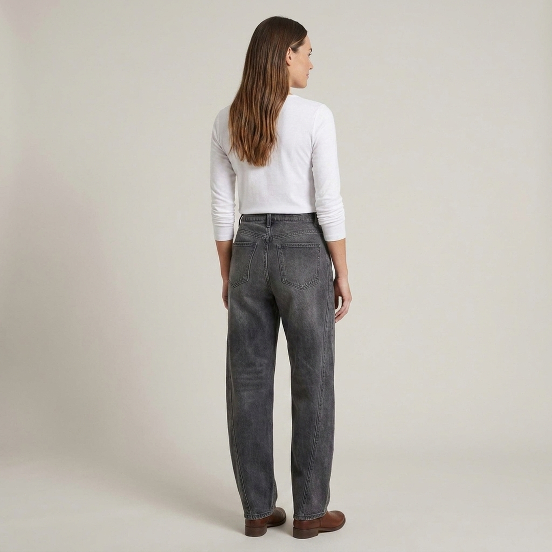 Florentine | Damen High Waist Barrel Jeanshose