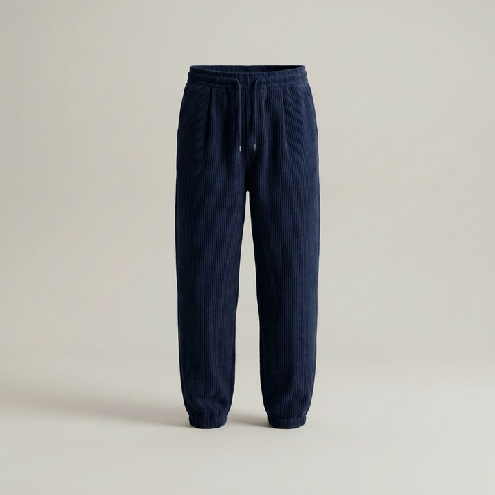 Xaver | Herren Gerippte Freizeithose mit Kordelzug