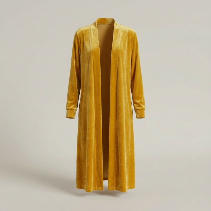 Carola | Damen Langer Offener Longcardigan