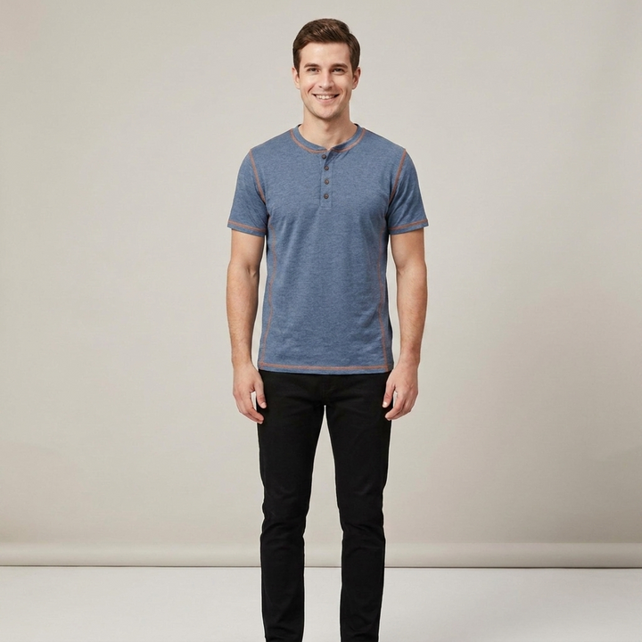 Armin | Herren Langarm Henley-Shirt für Freizeit