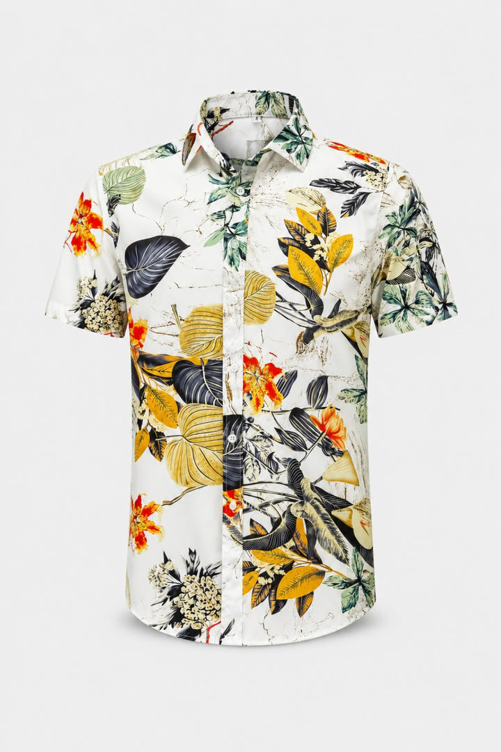 Herren Shirt | Hawaiianisches Muster | Resort-Stil | Sommer