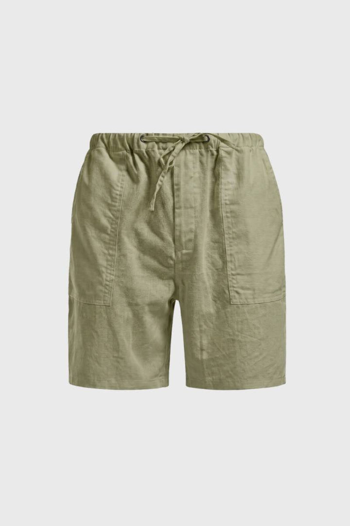 Herren-Cargo-Shorts | Elastischer Bund &amp; Taschen | Weiß