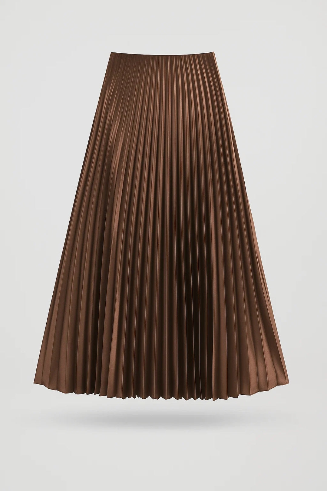 Damen Plisseerock Lang Ecru | Hohe Taille | Elegant &amp; Vielseitig | Übergangszeit