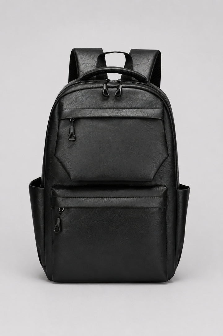 Rucksack Herren | Lederoptik | Mehrfächer | Alltag