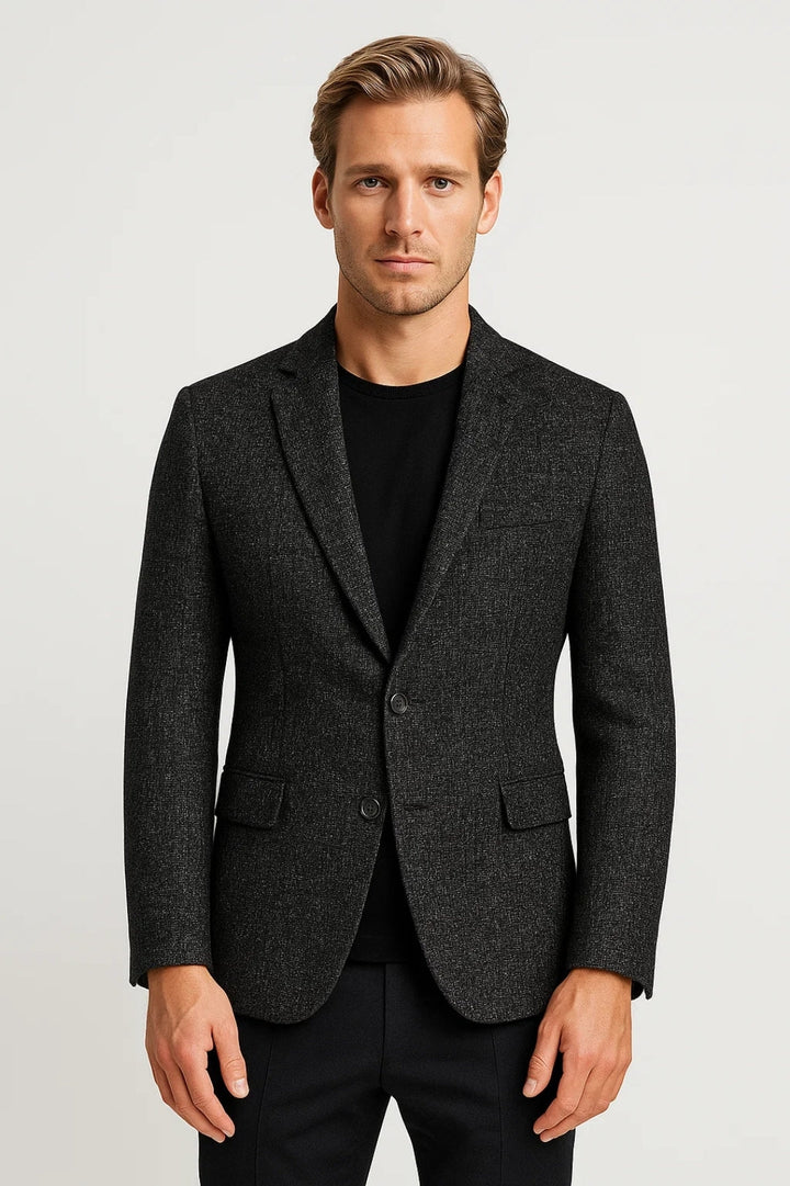 Herrenblazer | Taillierte Passform &amp; Revers |Büro &amp; Abend