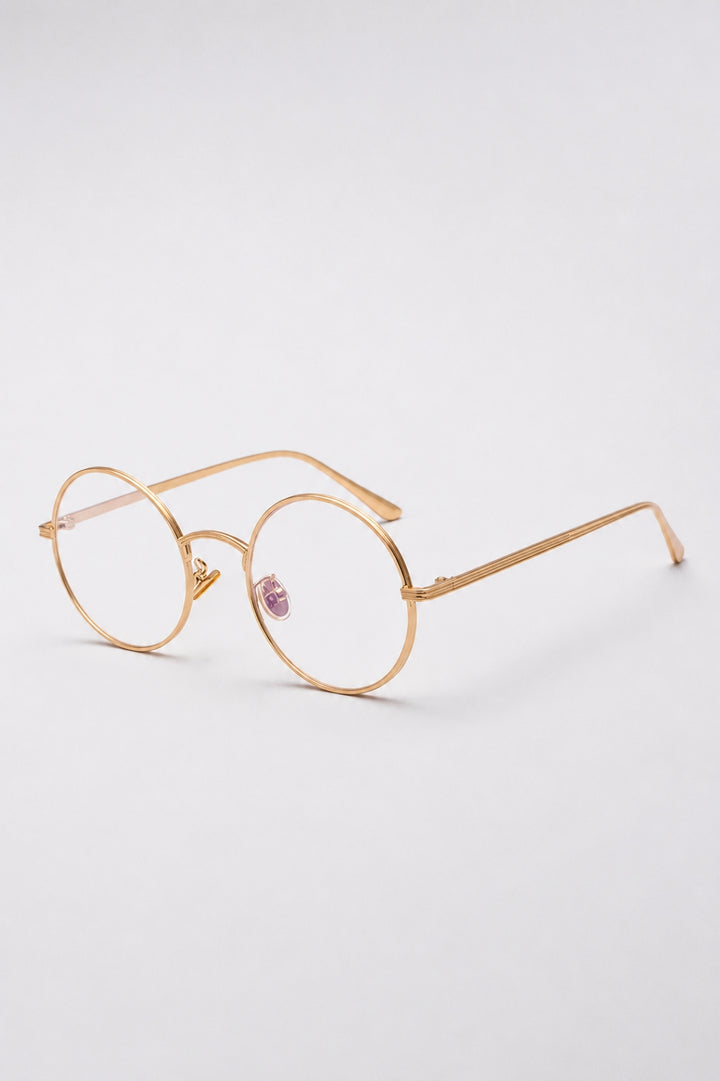 Herren-Sonnenbrille mit runder Passform | Metallrahmen und klassisches Vintage-Retro-Design