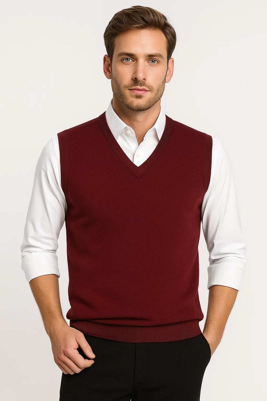 Leichte Herrenweste | V-Ausschnitt | Elegant &amp; Vielseitig