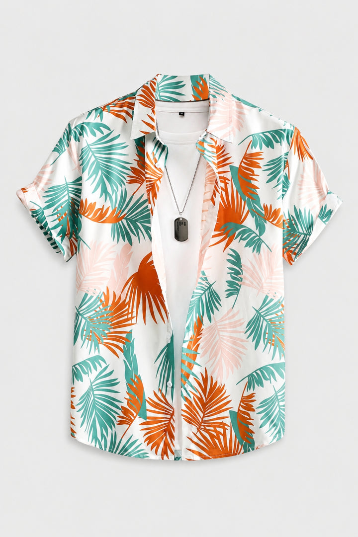 Herren Shirt | Kurzarm | Blumenmuster | Sommer