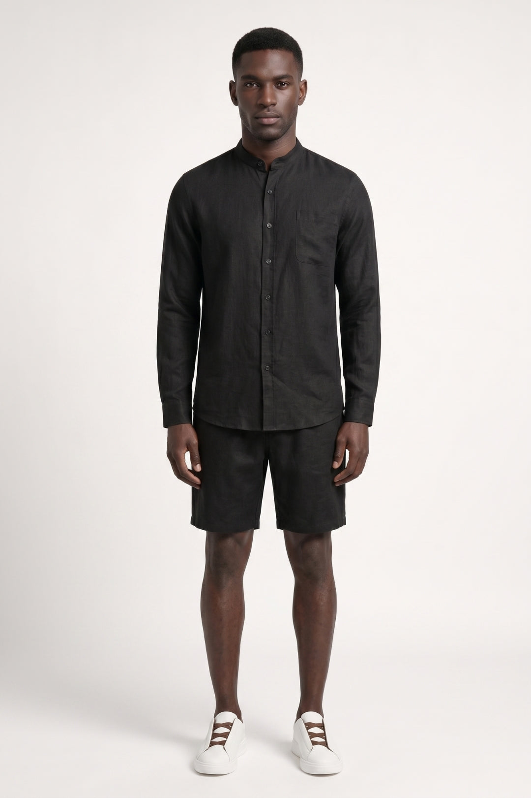 Elegantes, lässiges Herren-Set | Hemd mit Knopfleiste | Passende Shorts | Sommerlook