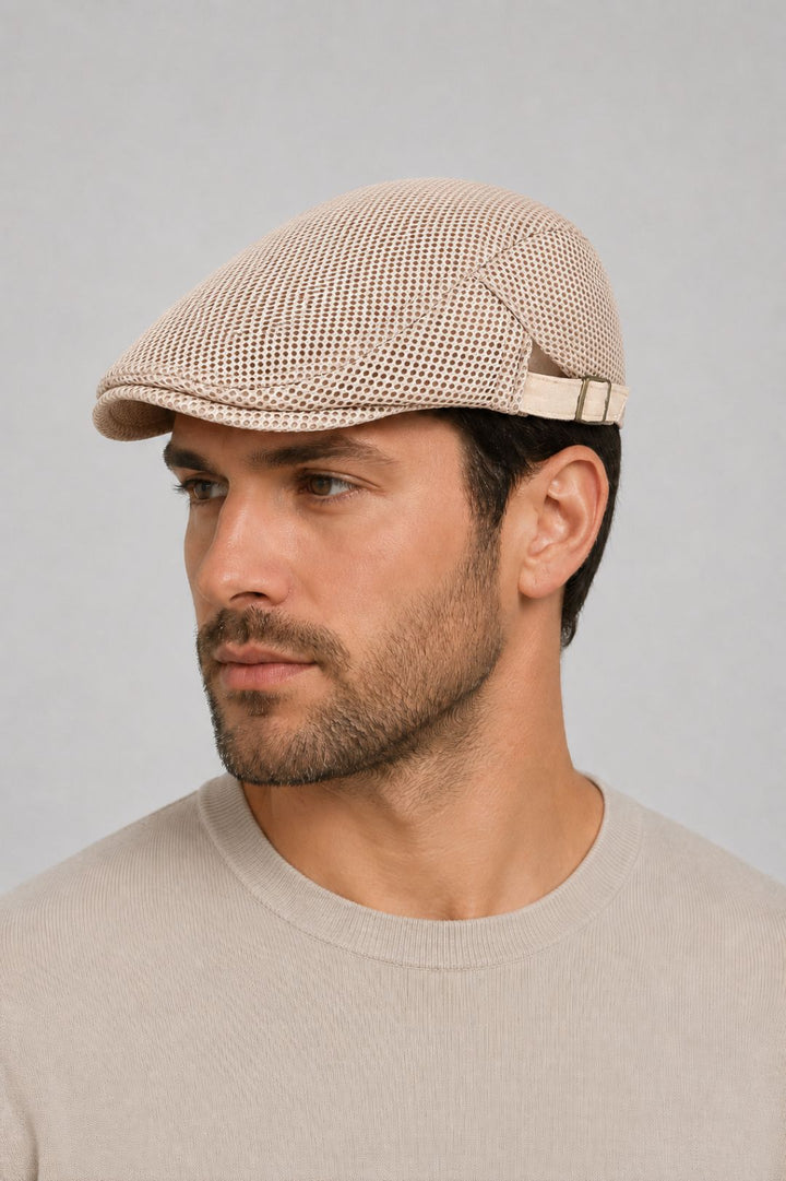 Klassische Herrenkappe | Atmungsaktives Mesh | Leicht &amp; stilvoll | Sommer