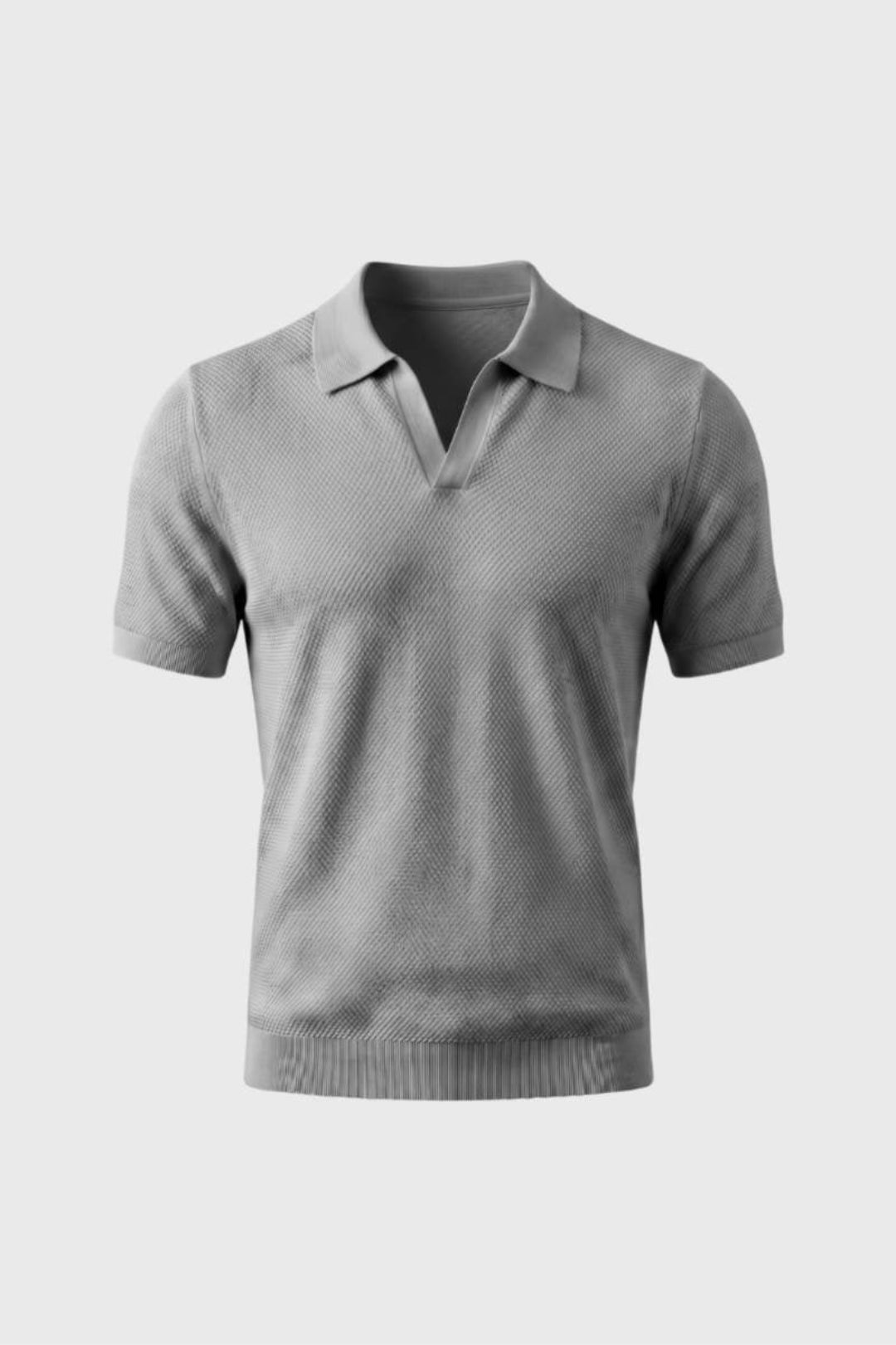 Herren-Polo | Strukturstrick &amp; klassischer Kragen | Himmelblau