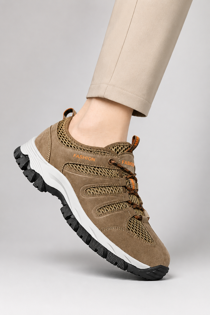 Damen-Sneaker mit bequemer Passform | Durchbrochenes Mesh, Schnellschnürung, rutschfeste Sohle