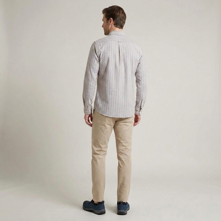 Marlon | Herren Gestreiftes Oxfordhemd