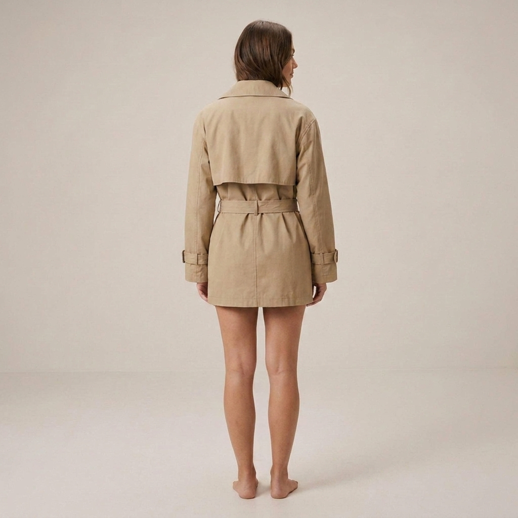 Minnegardis | Damen Trenchjacke mit Gürtel und Reverskragen