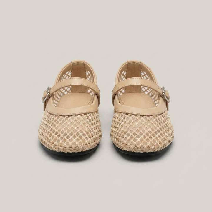 Nadine | Damen Mary-Jane mit Netzstruktur Schuhe