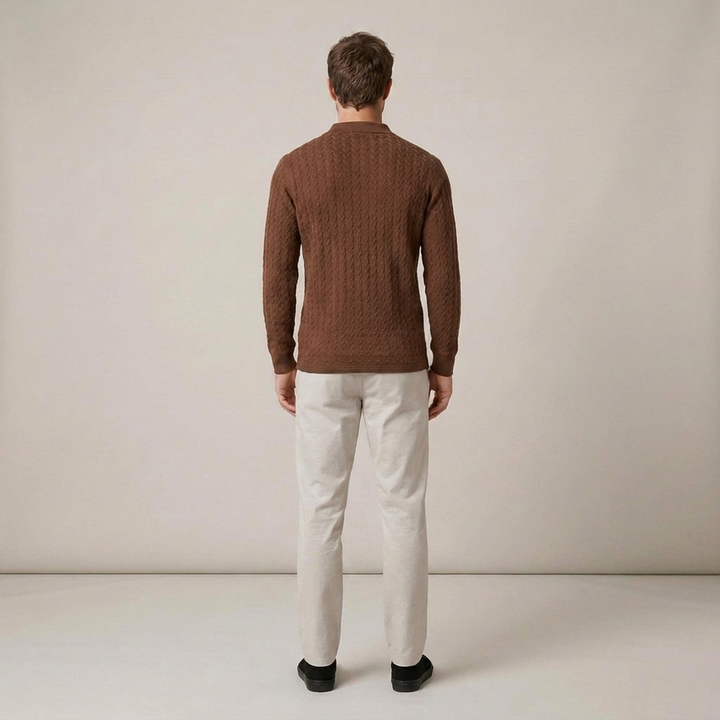 Justus | Herren Strukturmuster Langarmpullover