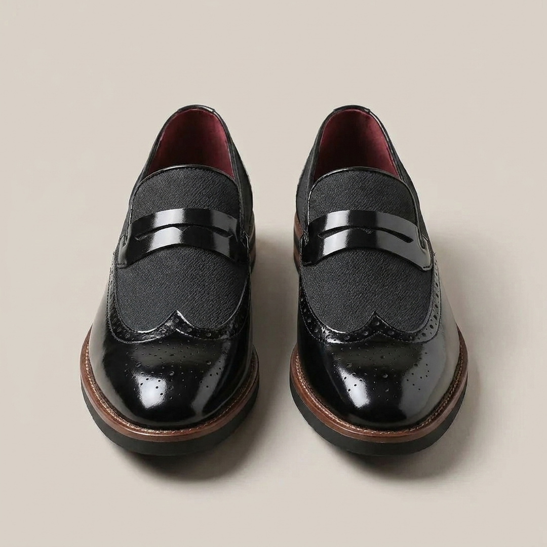 Bernward | Herren Klassische Loafer Brogue Schuhe