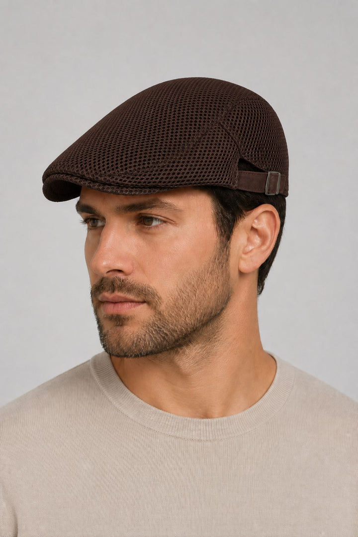 Klassische Herrenkappe | Atmungsaktives Mesh | Leicht &amp; stilvoll | Sommer