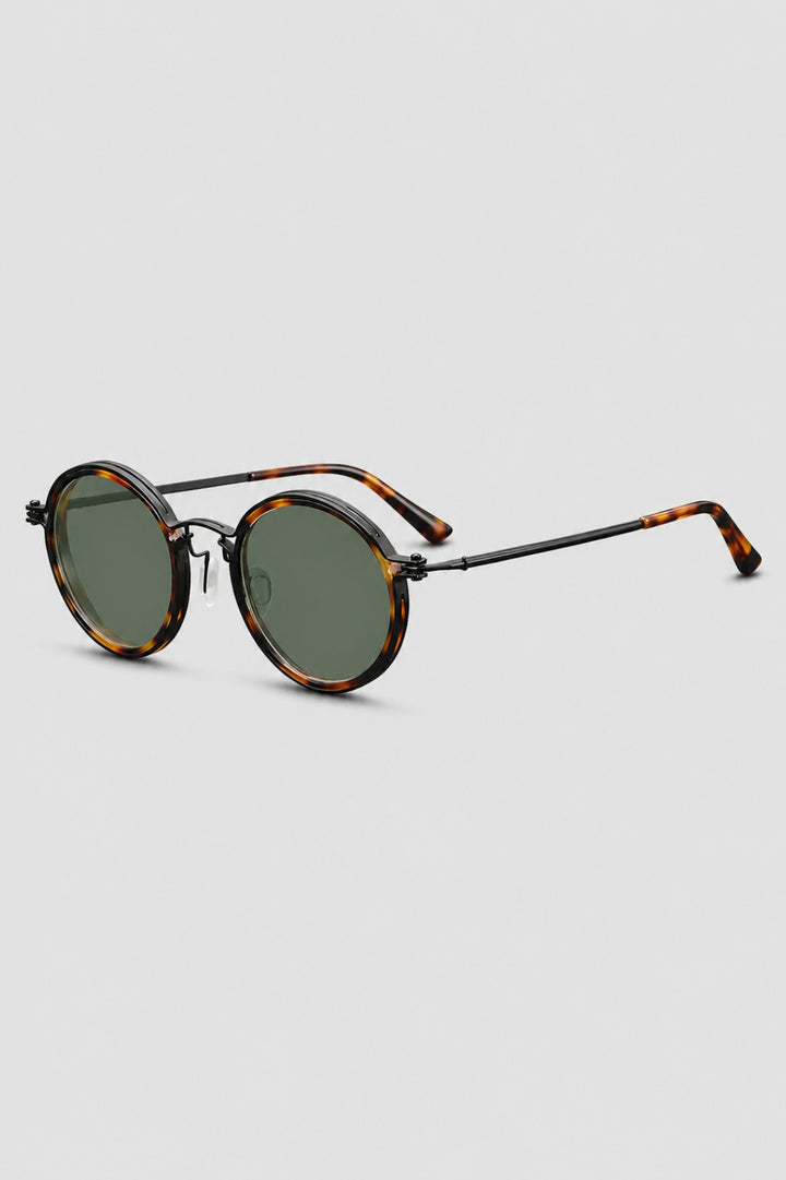 Herren-Sonnenbrille mit runder Passform | Polarisierte Gläser, UV400 und Metallrahmen