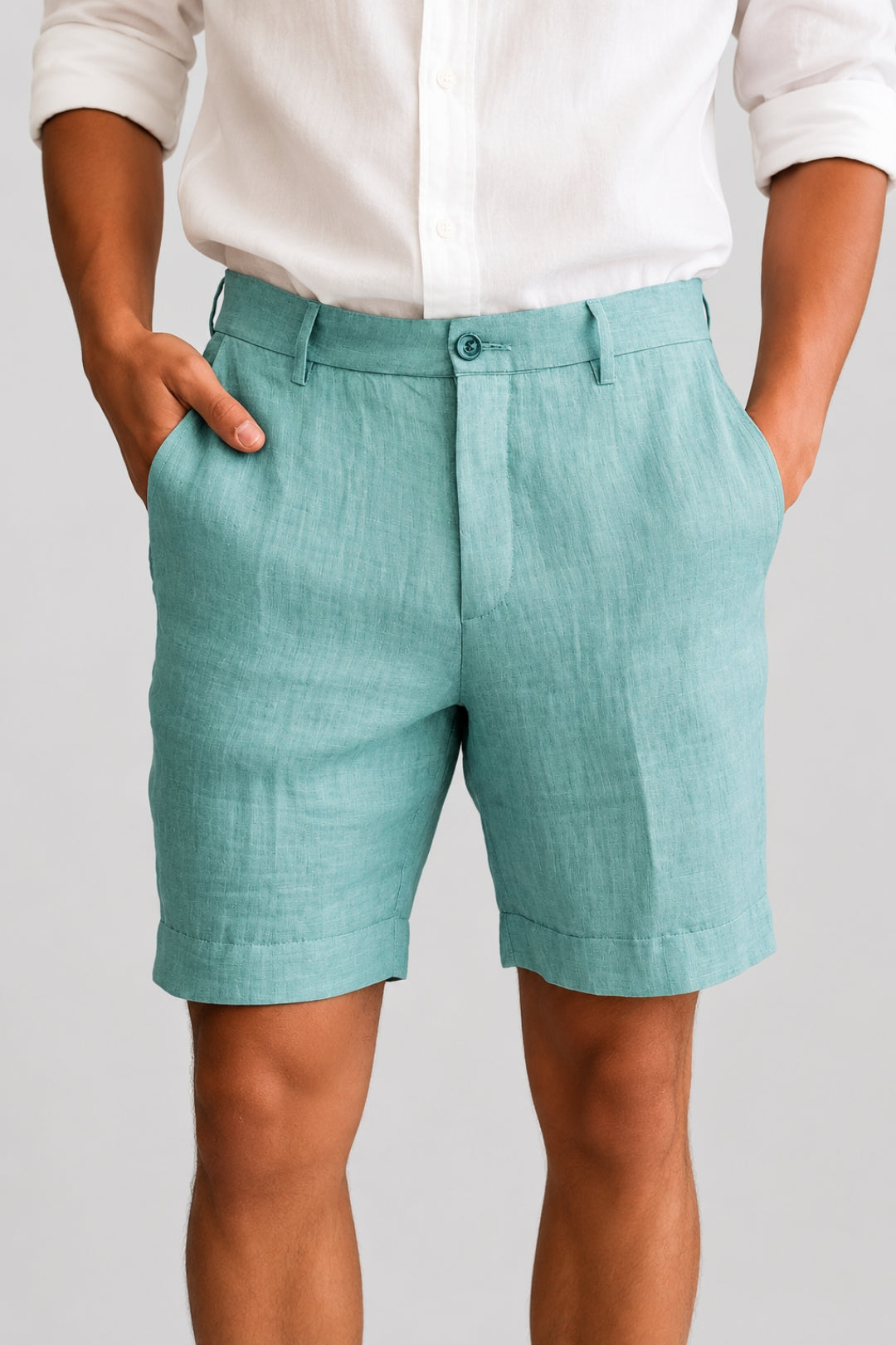 Herren Shorts | Straight | Mit Knopf | Sommer
