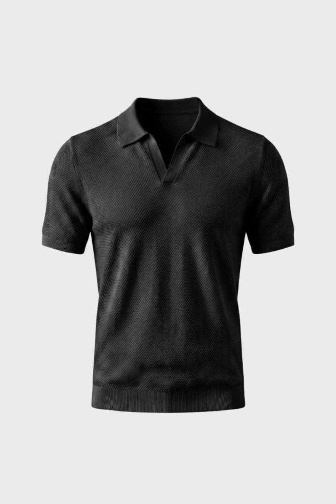 Herren-Polo | Strukturstrick &amp; klassischer Kragen | Himmelblau