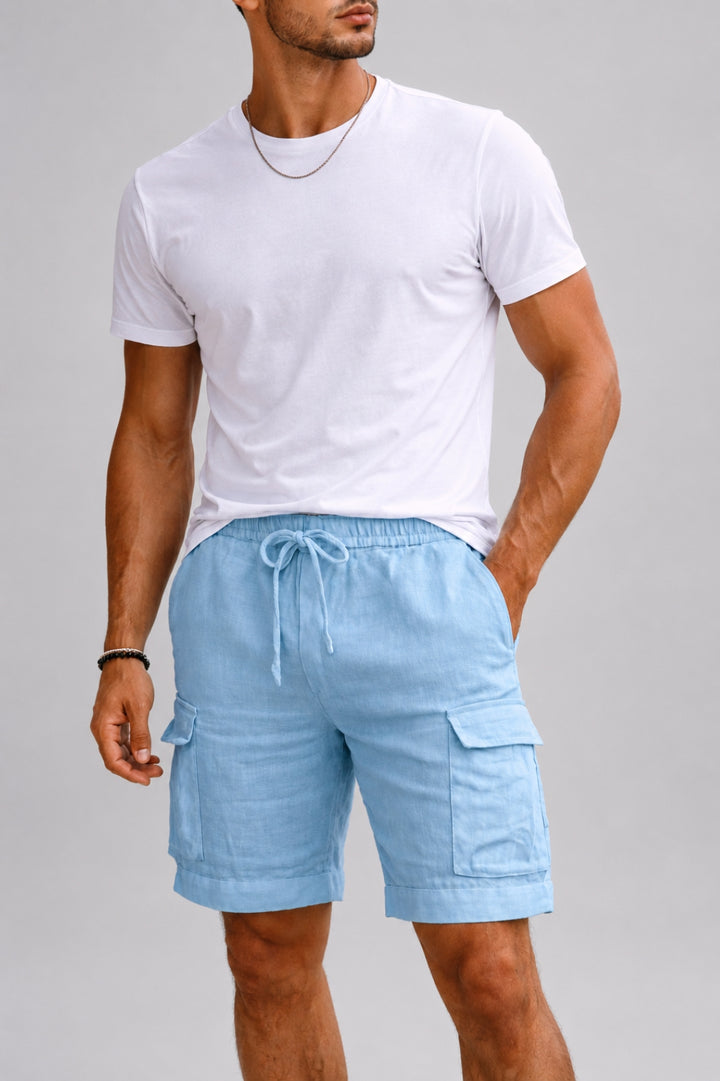 Lässige Herren-Shorts im lockeren Schnitt | Knielang, Cargo-Taschen, verstellbarer Kordelzug
