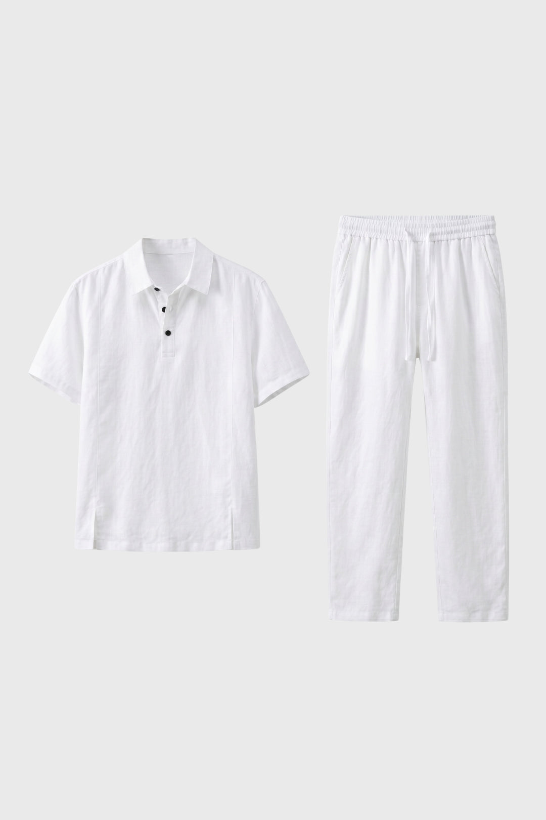 Herren-Set in gerader Passform | Kurzärmeliges Polohemd | Passende Hose | Lässig
