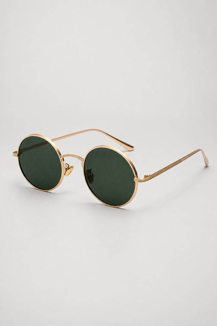 Herren-Sonnenbrille mit runder Passform | Metallrahmen und klassisches Vintage-Retro-Design