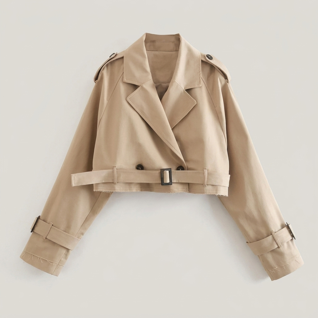 Minnegardis | Damen Trenchjacke mit Gürtel und Reverskragen
