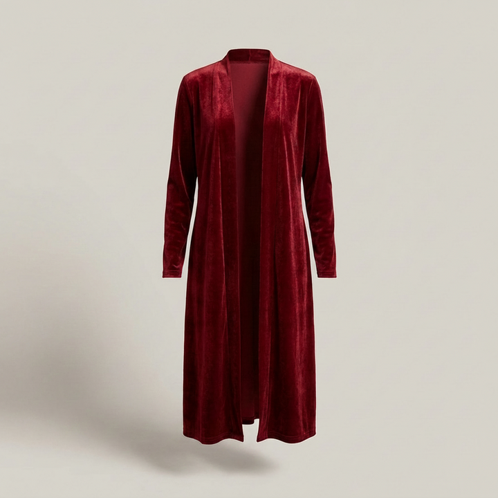 Carola | Damen Langer Offener Longcardigan