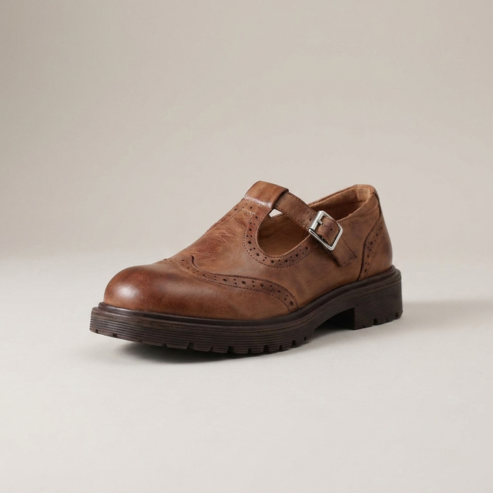 Lena | Damen Klassische Schuhe mit Schnallenriemen