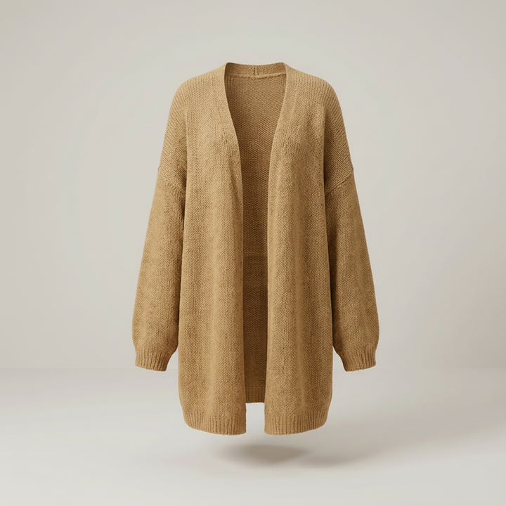 Dalia | Damen Langer Offener Longcardigan
