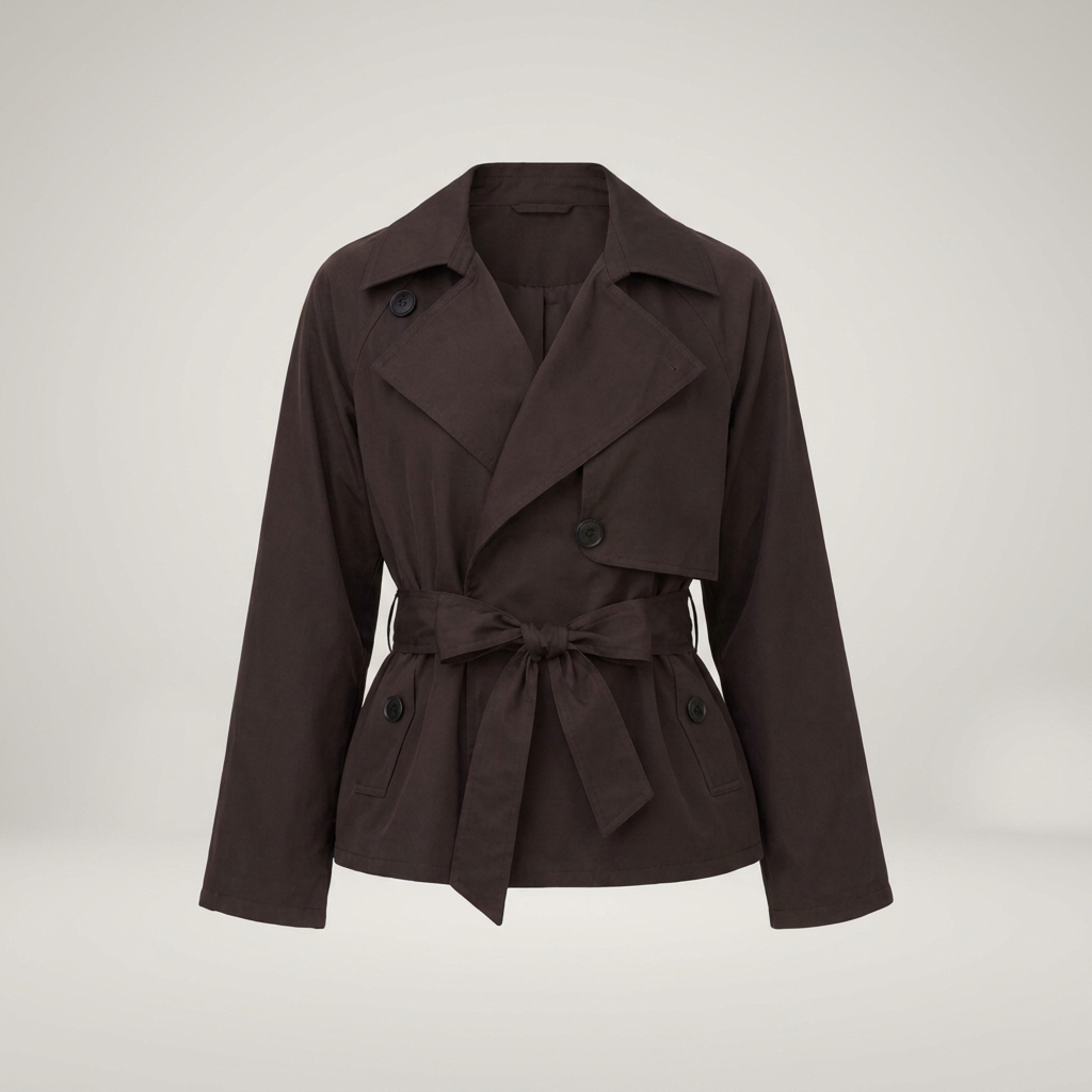 Anke | Damen Kurzer Parka mit Taillengürtel