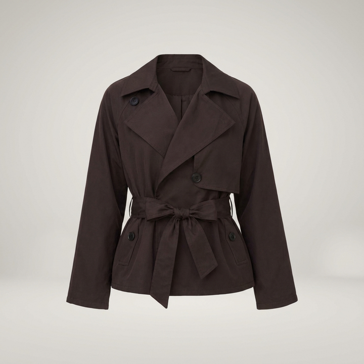 Anke | Damen Kurzer Parka mit Taillengürtel