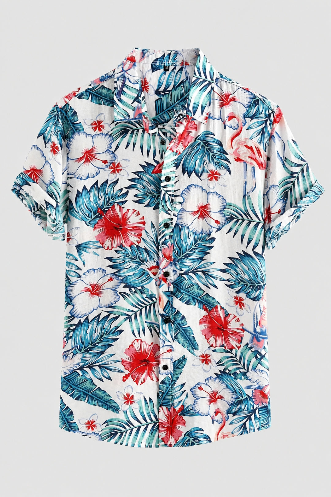 Herren Shirt | Kurzarm | Blumenmuster | Sommer