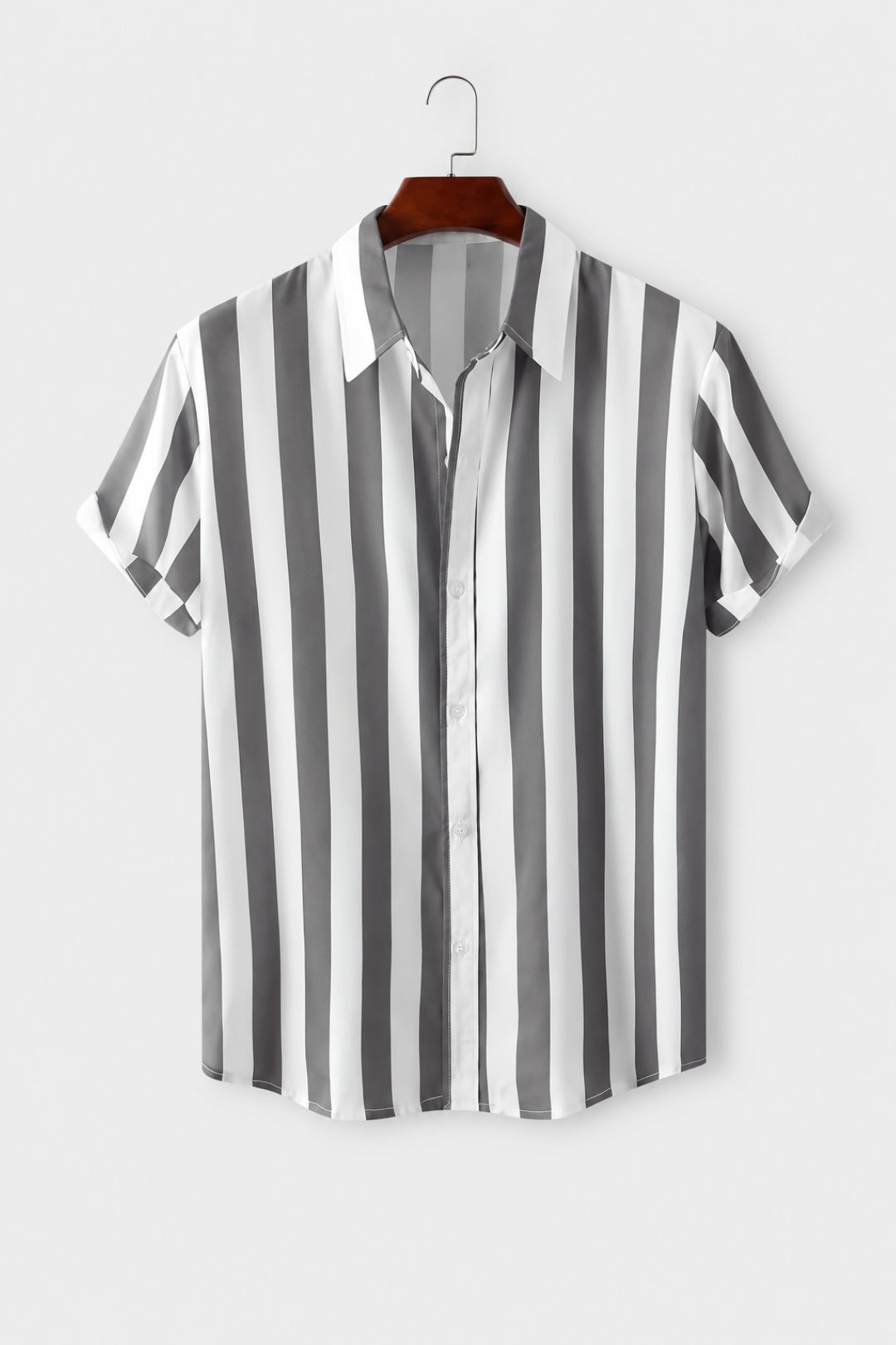 Herren Shirt | Marine-Streifenmuster | Resort-Chic | Sommer