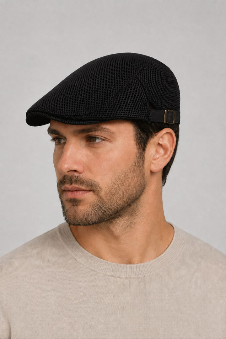 Klassische Herrenkappe | Atmungsaktives Mesh | Leicht &amp; stilvoll | Sommer