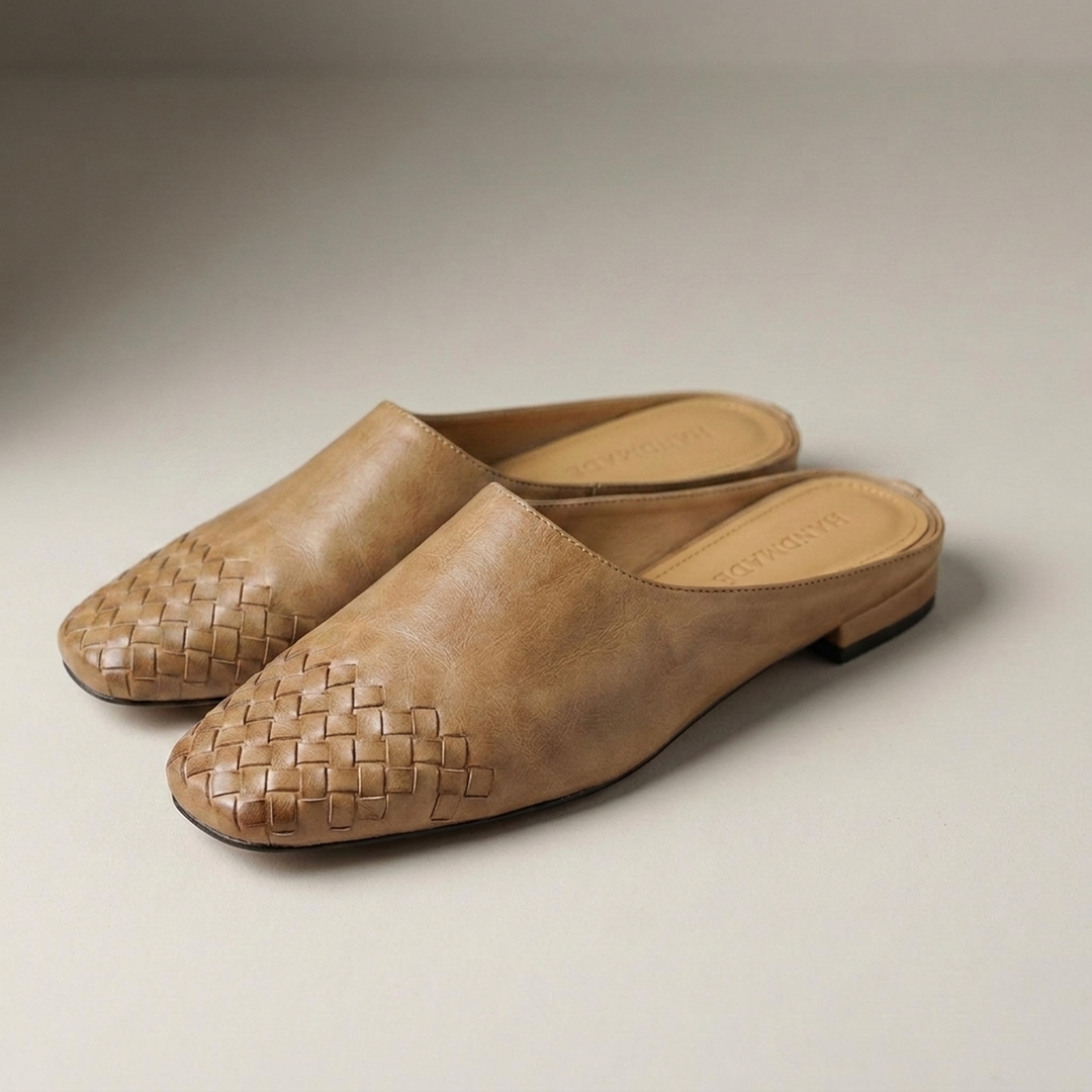 Petra | Damen Schlupfschuhe mit Flechtdetail Pantoletten