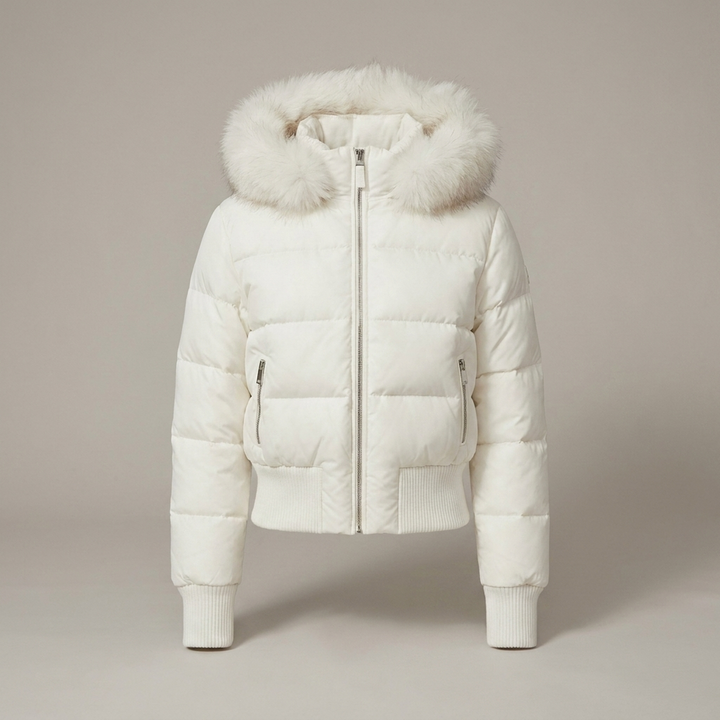 Anja | Damen Kurze Kapuzen-Steppjacke