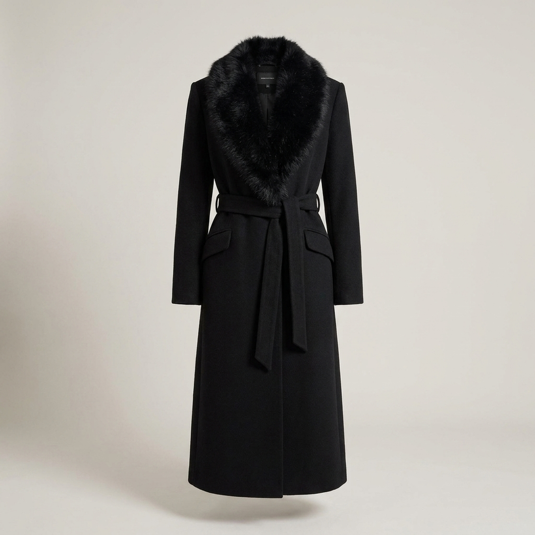 Hanna | Damen Langer Taillierter Kragen Parka