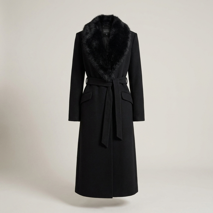 Hanna | Damen Langer Taillierter Kragen Parka