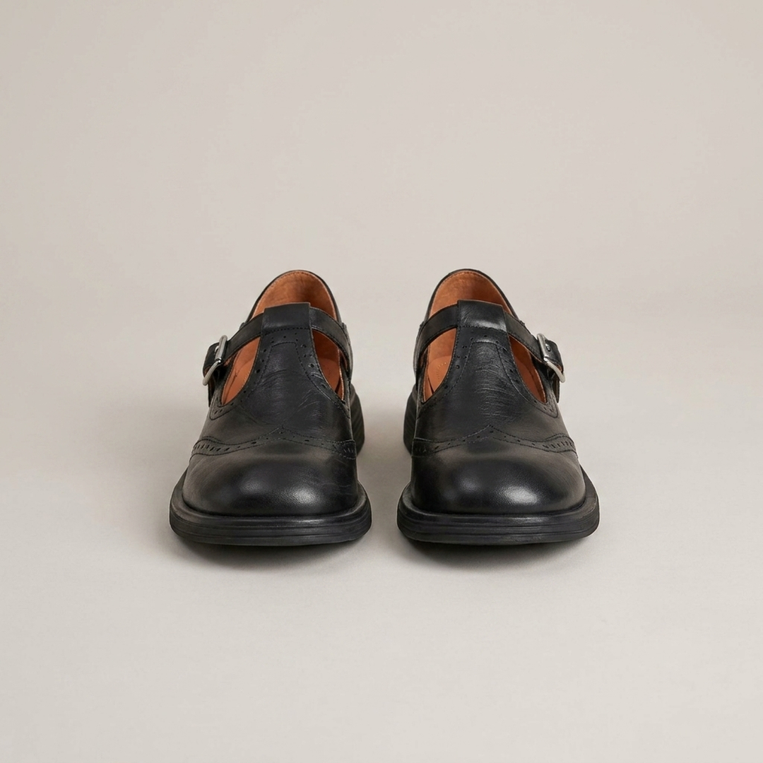Lena | Damen Klassische Schuhe mit Schnallenriemen