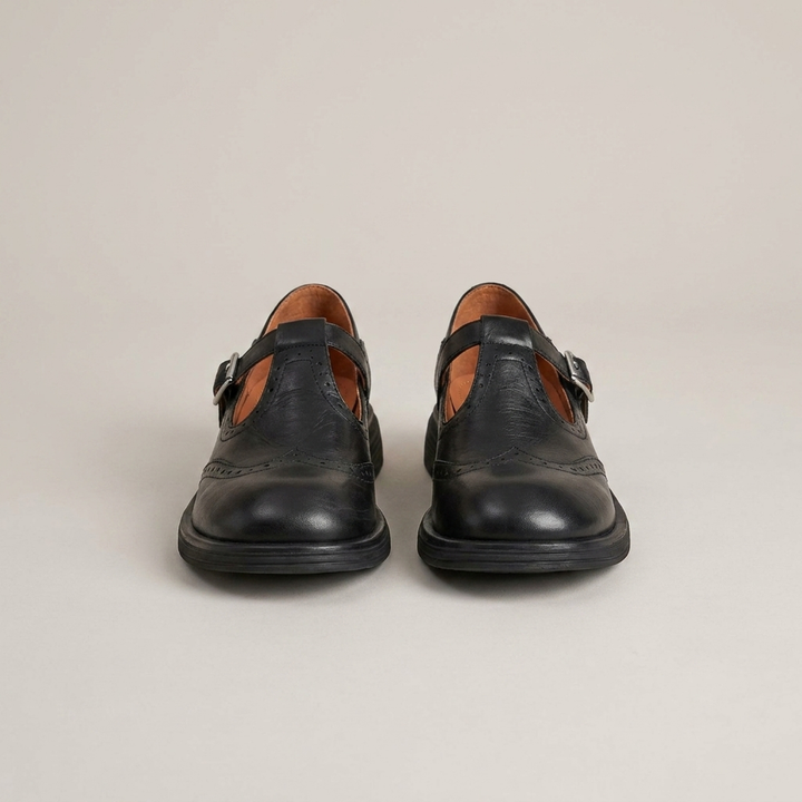 Lena | Damen Klassische Schuhe mit Schnallenriemen