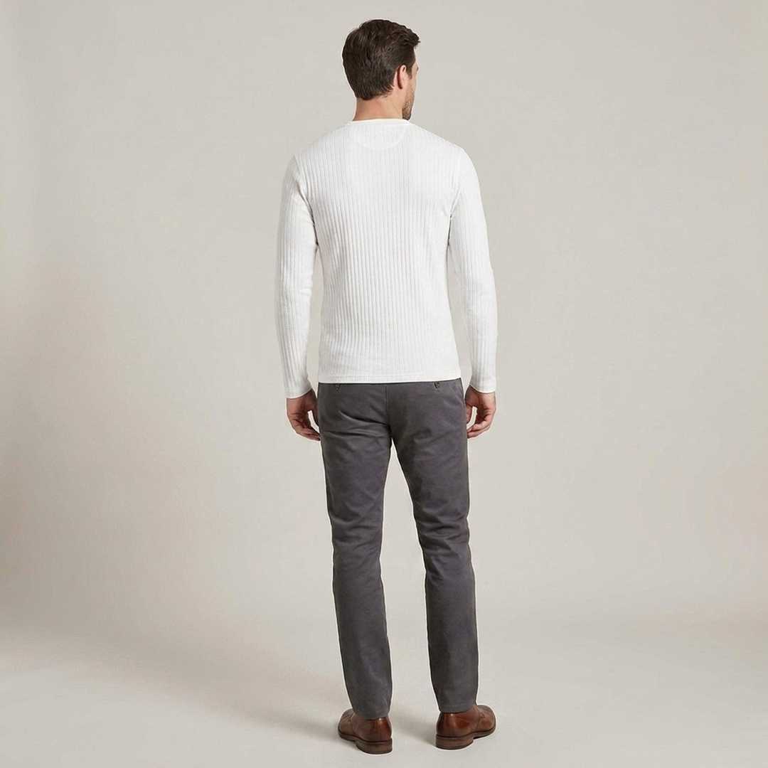 Levin | Herren Rippstrick Langarmshirt